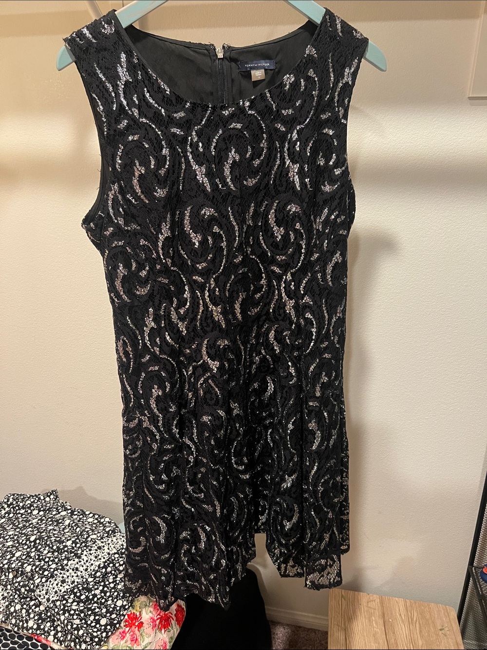 Tommy Hilfiger Black Dress with Silver Threading